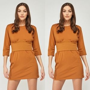 Mini corset shirt dress